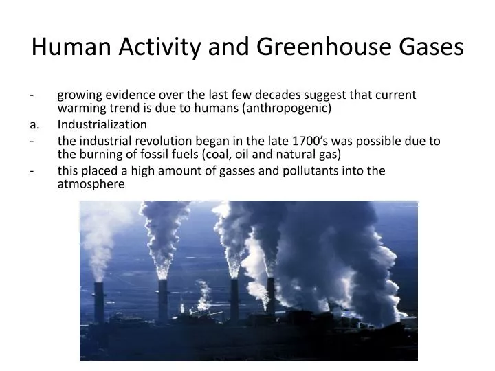 human activity and greenhouse gases