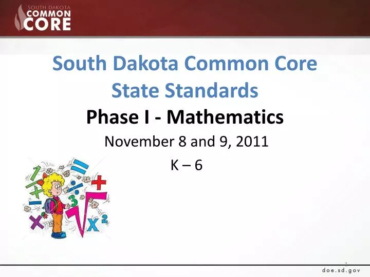 south dakota common core state standards phase i mathematics