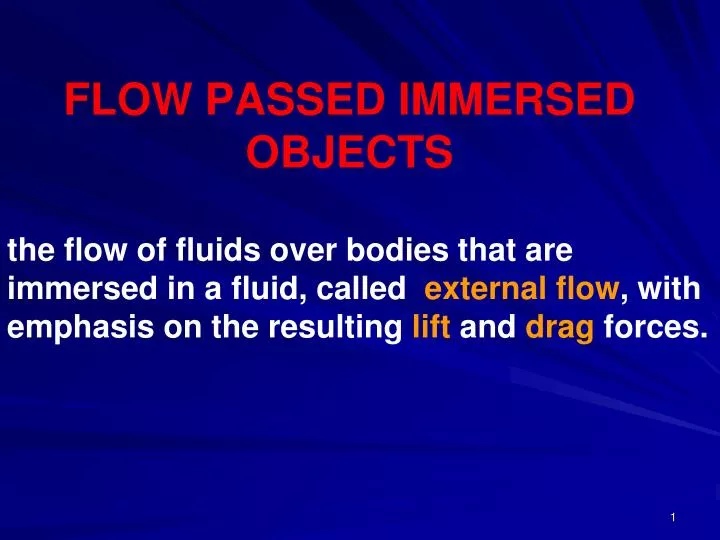flow passed immersed objects