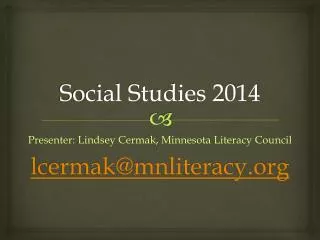 Social Studies 2014