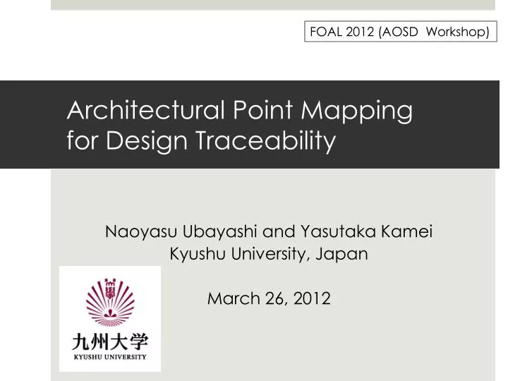 architectural point mapping for design traceability