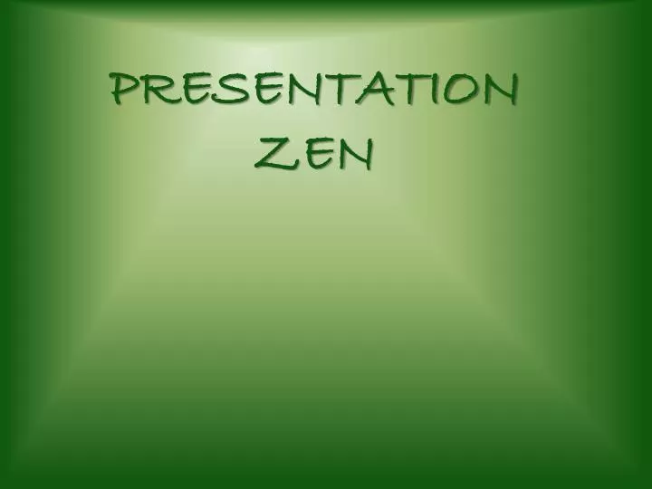 presentation zen