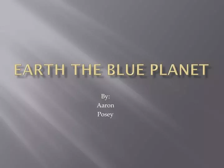 earth the blue planet