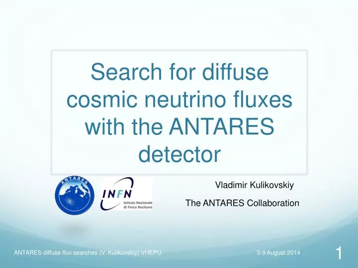 search for diffuse cosmic neutrino fluxes with the antares detector