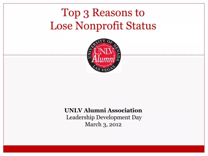 top 3 reasons to lose nonprofit status