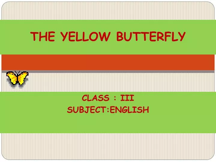 the yellow butterfly