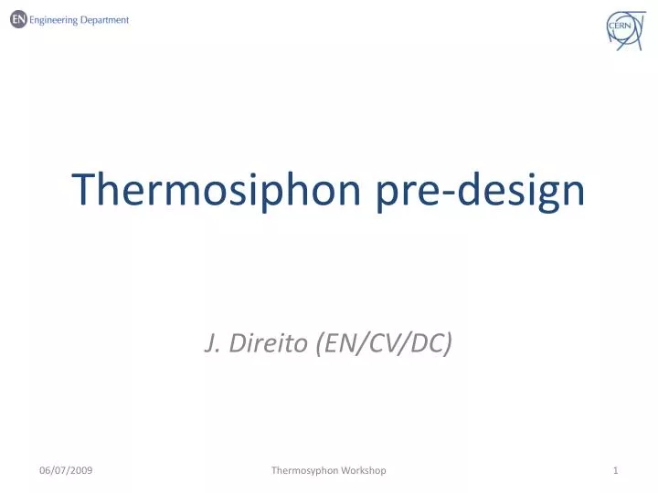 thermosiphon pre design