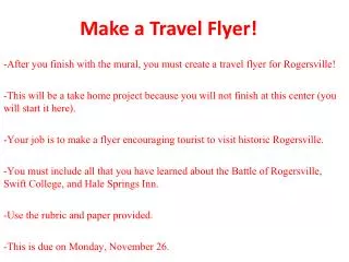 Make a Travel Flyer!