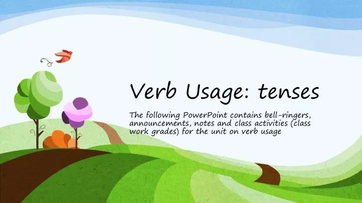 verb usage tenses