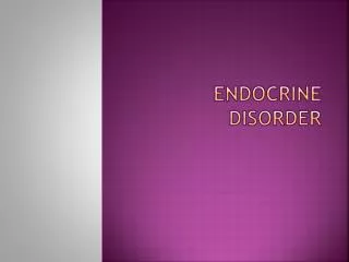 Endocrine Disorder