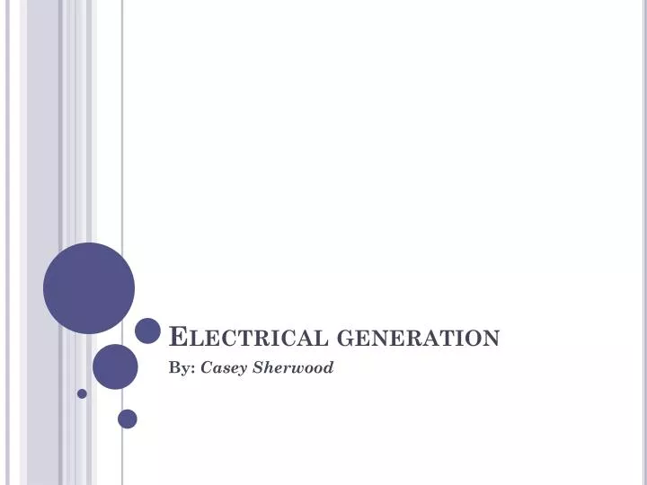 electrical generation
