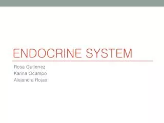 Endocrine System