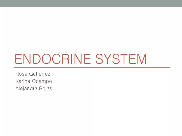 endocrine system