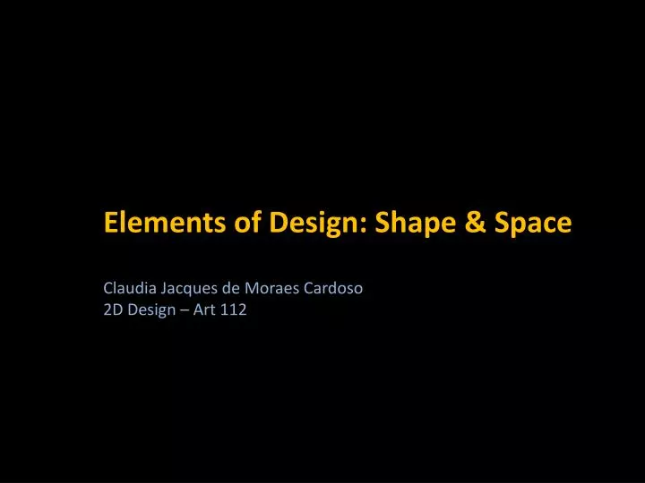 elements of design shape space