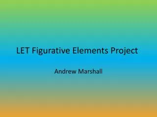 LET Figurative E lements P roject