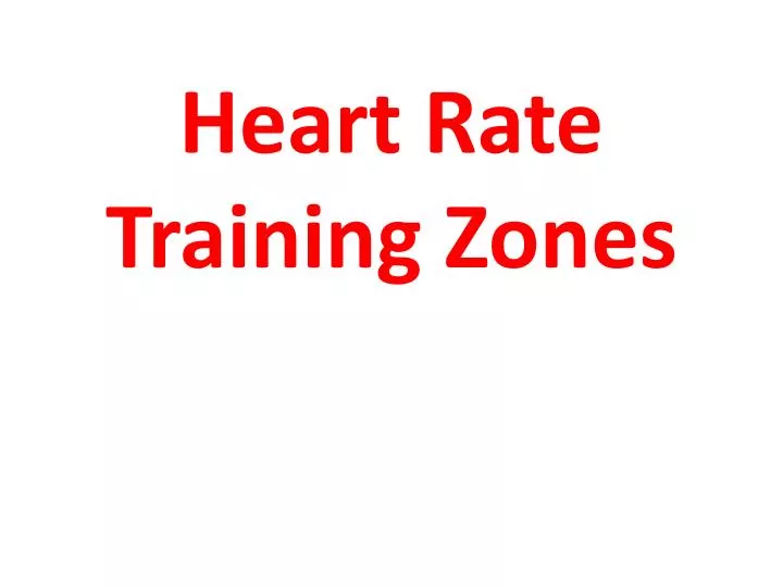 heart rate training zones