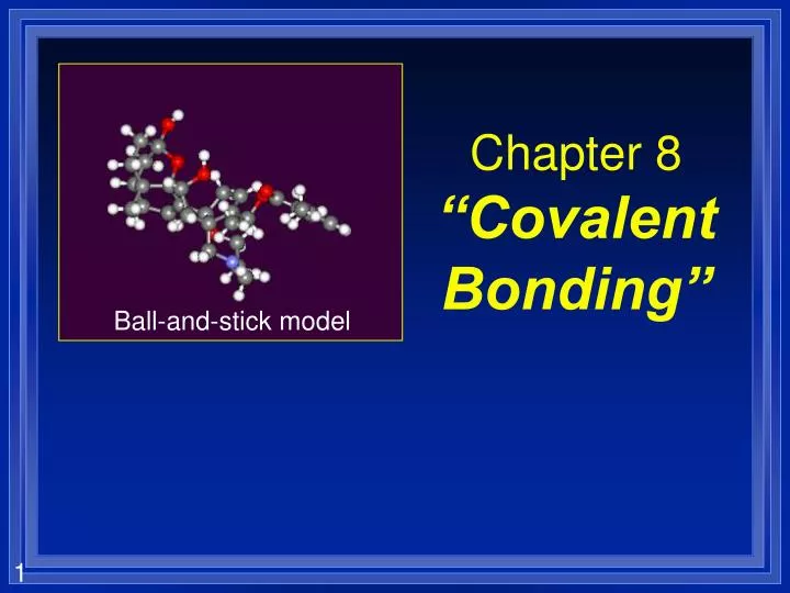 chapter 8 covalent bonding