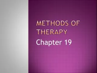 METHODS OF THERAPY