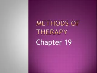 methods of therapy