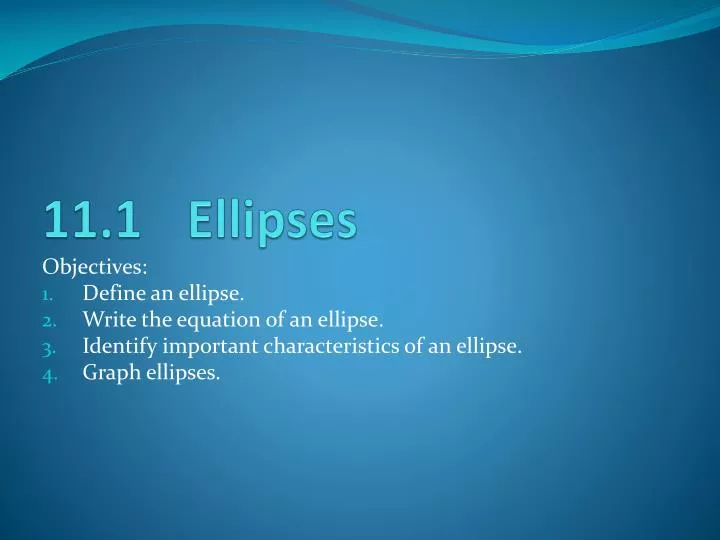 11 1 ellipses