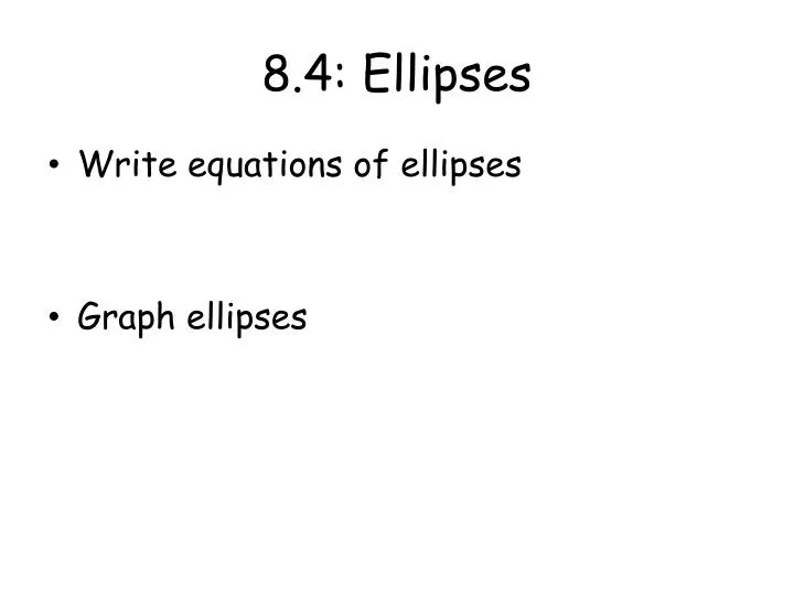 8 4 ellipses