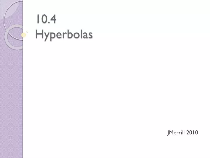 10 4 hyperbolas