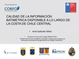 Ariel Gallardo Yáñez Proyecto Innova Corfo código 09CN14-5718