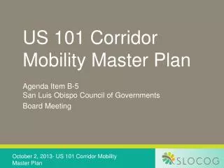 US 101 Corridor Mobility Master Plan