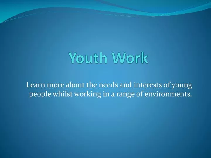 youth work