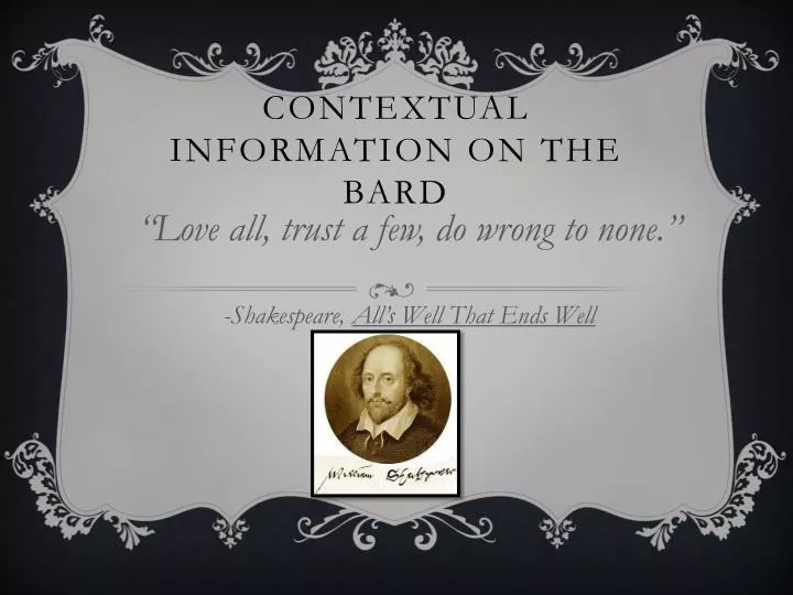 contextual information on the bard