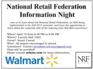 National Retail Federation Information Night