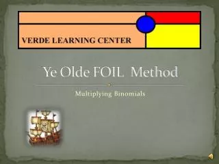 Ye Olde FOIL Method