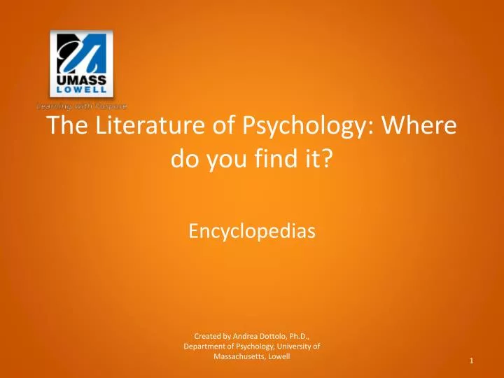 the literature of psychology where do you find it