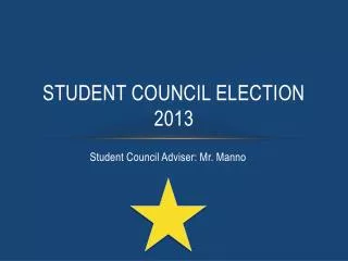 Student council election 2013