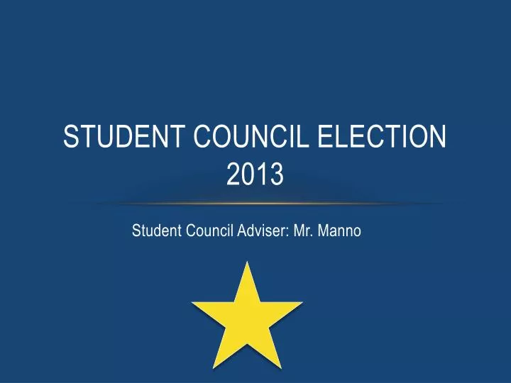 student council election 2013