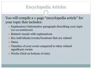 Encyclopedia Articles
