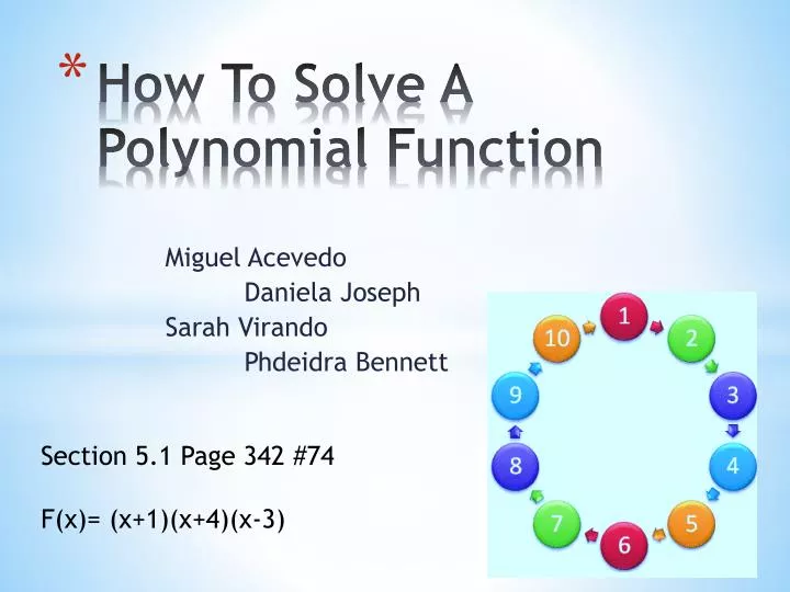 how to solve a polynomial function