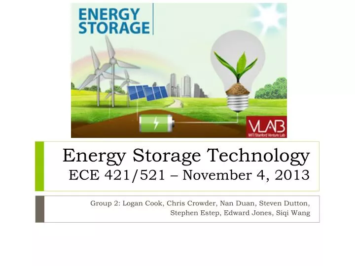 energy storage technology ece 421 521 november 4 2013