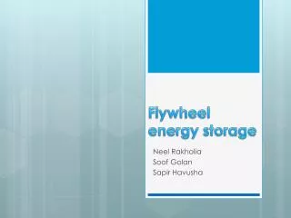 Flywheel energy storage