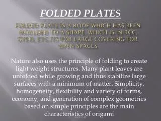 FOLDED PLATES