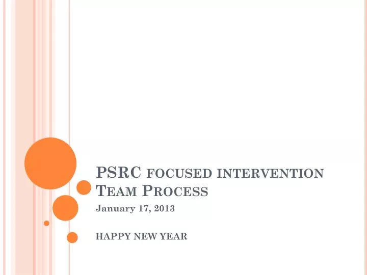 psrc focused intervention team process