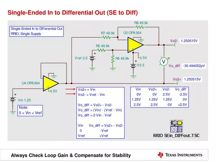 single ended in to differential out se to diff