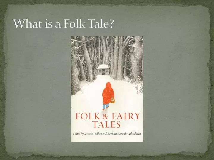 what is a folk tale