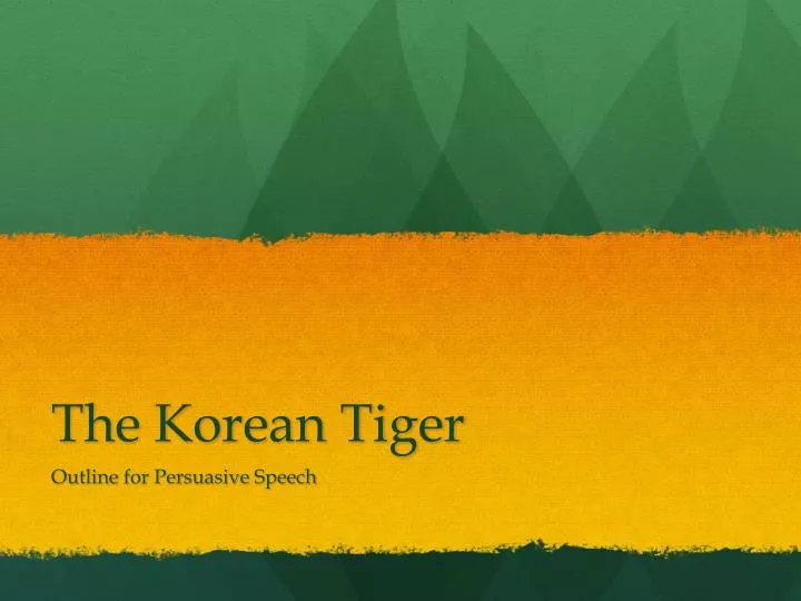 the korean tiger