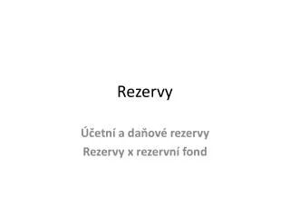 rezervy