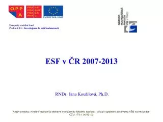 esf v r 2007 2013