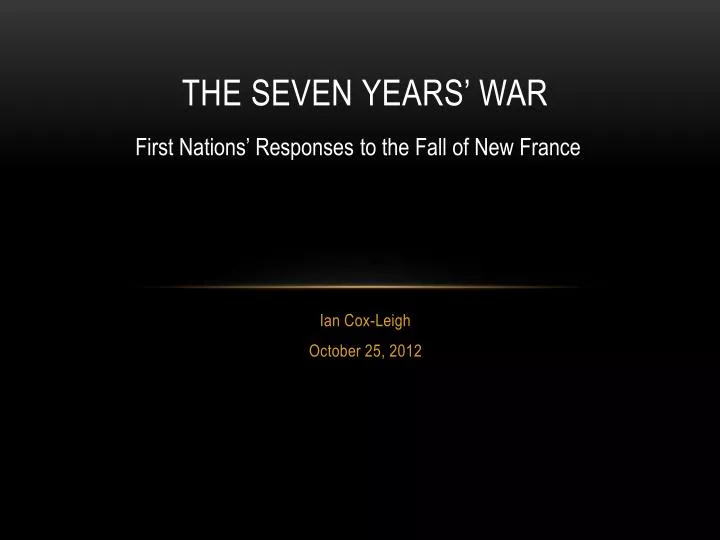 the seven years war