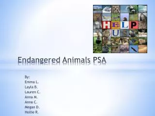 Endangered Animals PSA