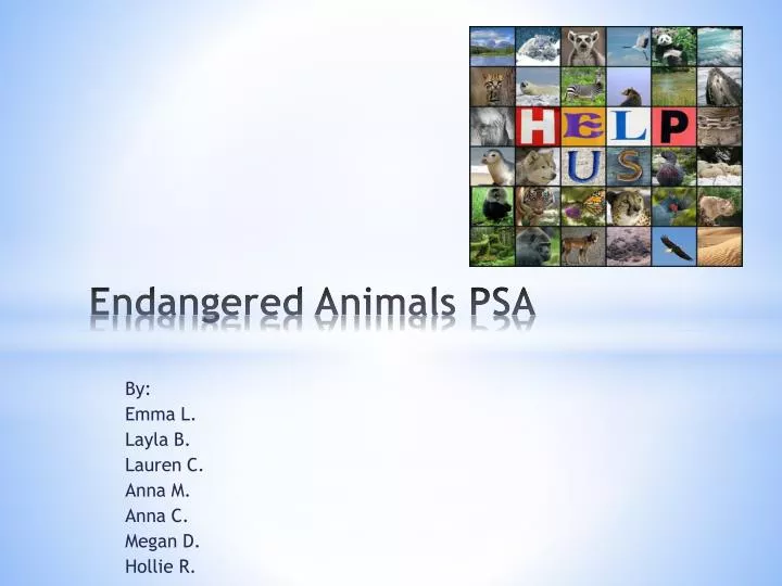 endangered animals psa