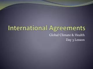 international agreements